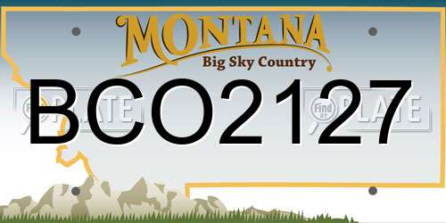 BCO2127 Montana License Plate