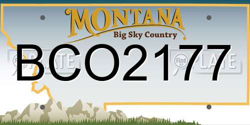 BCO2177 Montana License Plate