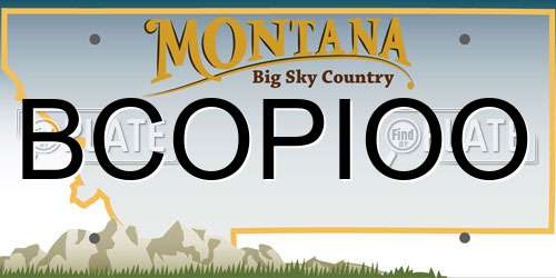 BCOPIOO Montana License Plate