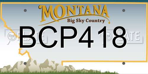 BCP418 Montana License Plate