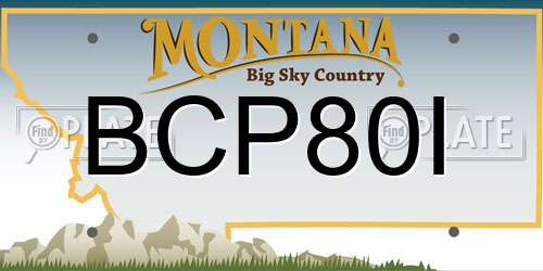 BCP80I Montana License Plate