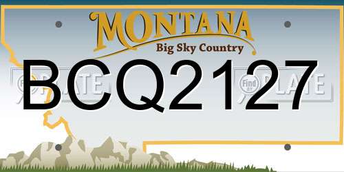 BCQ2127 Montana License Plate