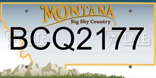 BCQ2177 Montana License Plate