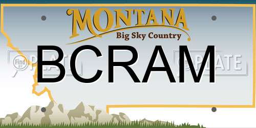 BCRAM Montana License Plate