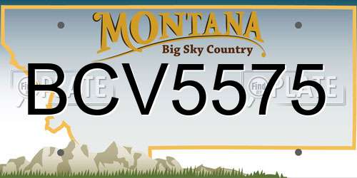 BCV5575 Montana License Plate