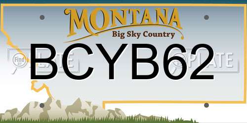 BCYB62 Montana License Plate