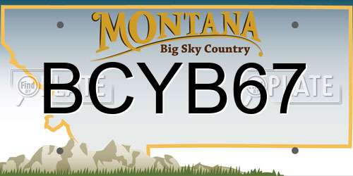 BCYB67 Montana License Plate