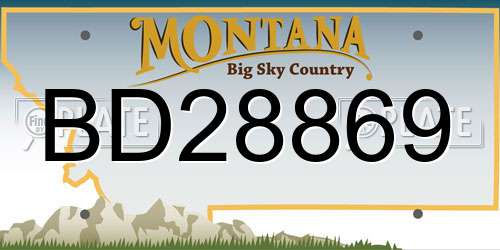 BD28869 Montana License Plate