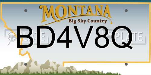 BD4V8Q Montana License Plate