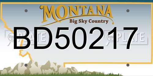 BD50217 Montana License Plate