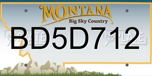 BD5D712 Montana License Plate