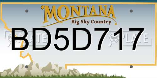 BD5D717 Montana License Plate