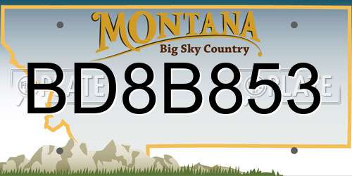 BD8B853 Montana License Plate