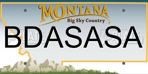 BDASASA Montana License Plate