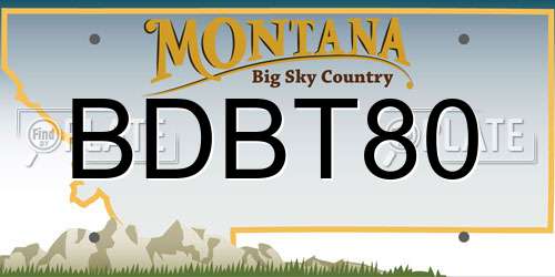 BDBT80 Montana License Plate