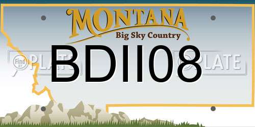 BDII08 Montana License Plate