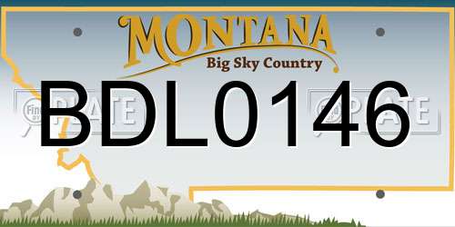 BDL0146 Montana License Plate