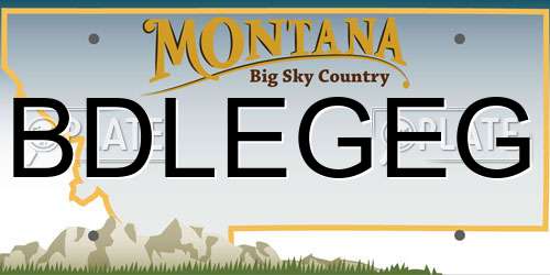 BDLEGEG Montana License Plate