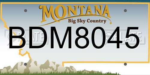 BDM8045 Montana License Plate