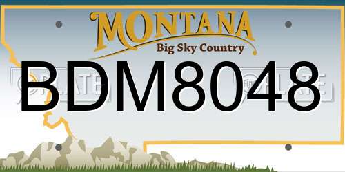 BDM8048 Montana License Plate