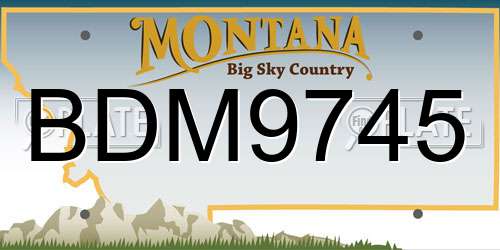 BDM9745 Montana License Plate
