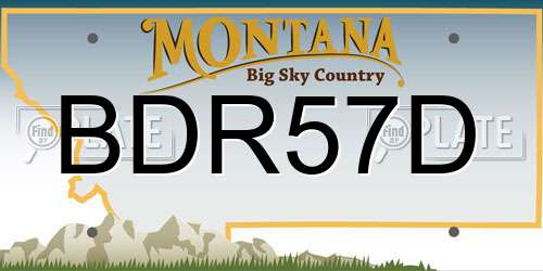 BDR57D Montana License Plate