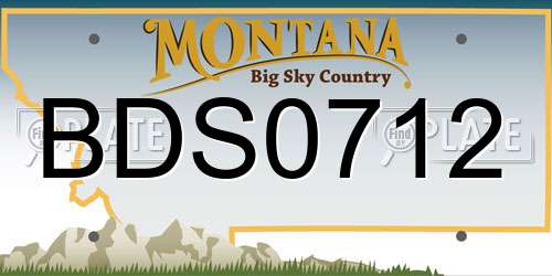 BDS0712 Montana License Plate