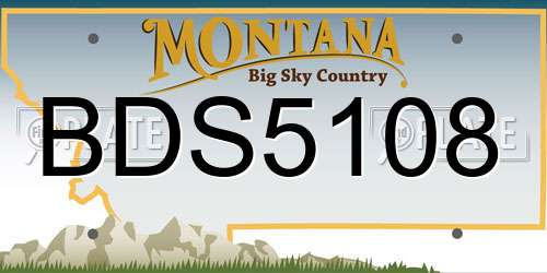 BDS5108 Montana License Plate