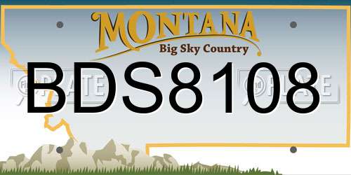 BDS8108 Montana License Plate