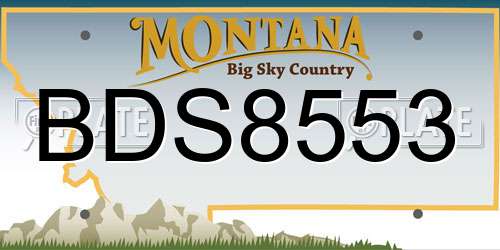 BDS8553 Montana License Plate