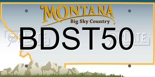 BDST50 Montana License Plate