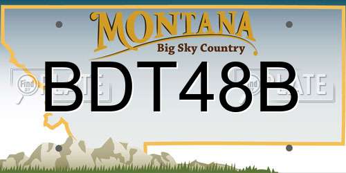 BDT48B Montana License Plate