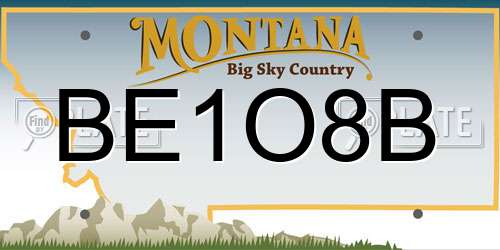 BE1O8B Montana License Plate