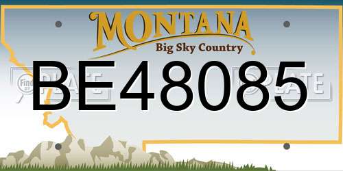 BE48085 Montana License Plate