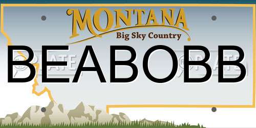 BEABOBB Montana License Plate
