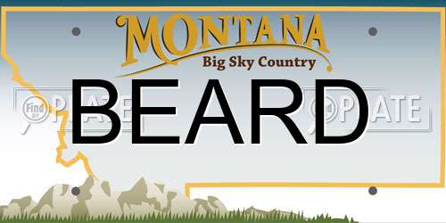 BEARD Montana License Plate