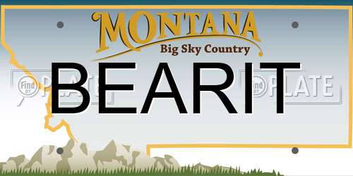 BEARIT Montana License Plate