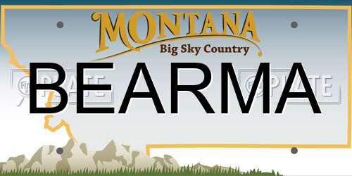 BEARMA Montana License Plate