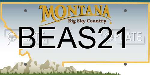 BEAS21 Montana License Plate
