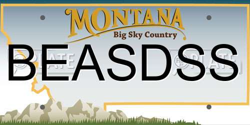 BEASDSS Montana License Plate