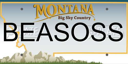 BEASOSS Montana License Plate