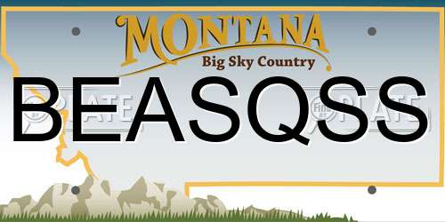 BEASQSS Montana License Plate