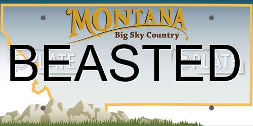 BEASTED Montana License Plate