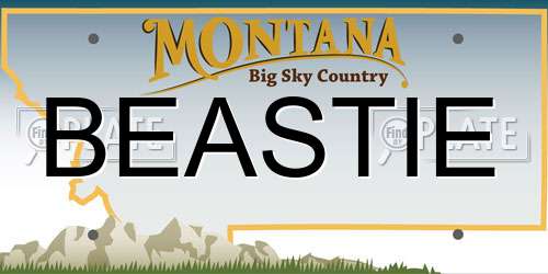 BEASTIE Montana License Plate