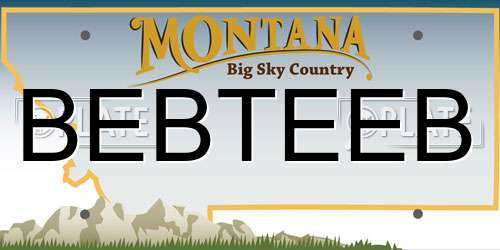 BEBTEEB Montana License Plate