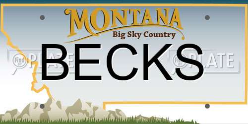 BECKS Montana License Plate