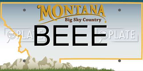 BEEE Montana License Plate