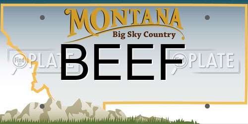 BEEF Montana License Plate