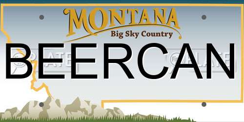 BEERCAN Montana License Plate
