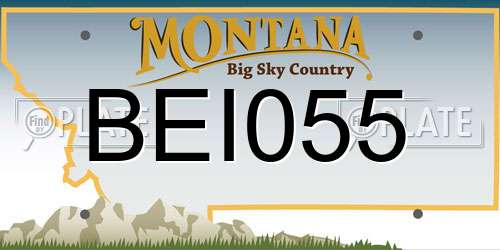 BEI055 Montana License Plate